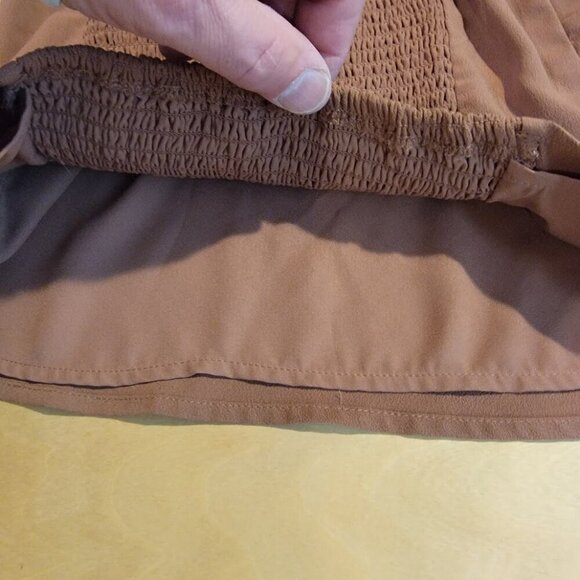 Abercrombie & Fitch Women's Brown Twist Front / Flutter Sleeve Top - Picture 8 of 9